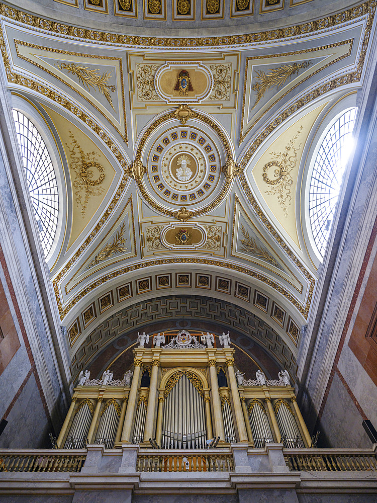 Esztergom Basilica, the organ. Europe, East Europe, Hungary