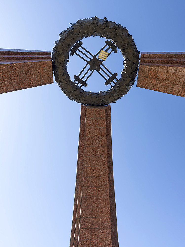 The victory square and the big memorial commemorating the great patriotic war, 2. world war. The capital Bishkek . Asia, Central Asia, Kyrgyzstan