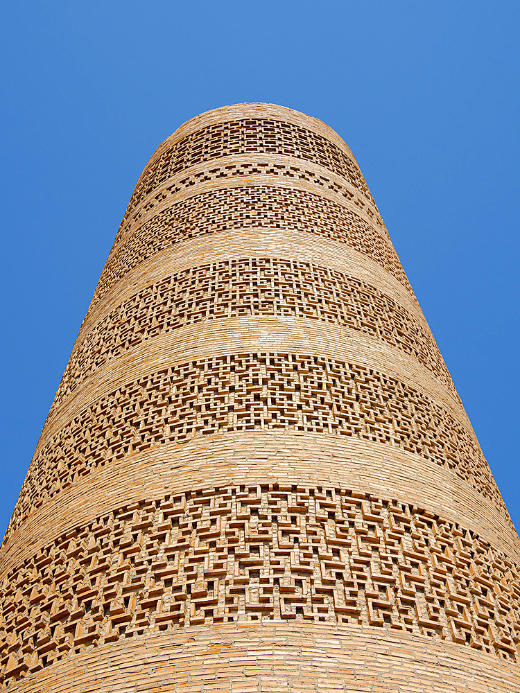 Burana Tower, a former minarett and icon of Kyrgyzstan. The area of Balasagun an ancient city of the Kara-Khanid Khanate, part of the UNESCO world heritage silk road of the chang'an Tien Shan corridor in the foothills of Tien Shan close to Bishkek. Asia, central Asia, Kyrgyzstan