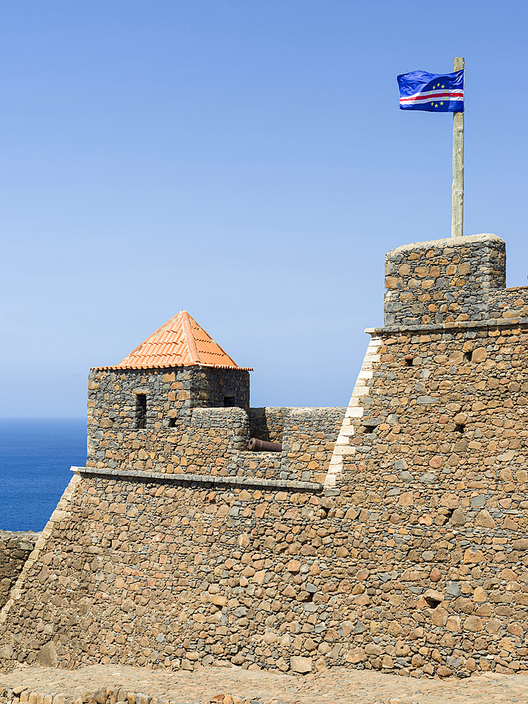 Fortress Forte Real de Sao Filipe. Cidade Velha, historic center of Ribeira Grande, listed as UNESCO world heritage. Island of Santiago (Ilha de Santiago), Islands of Cape Verde in the equatorial Atlantic.