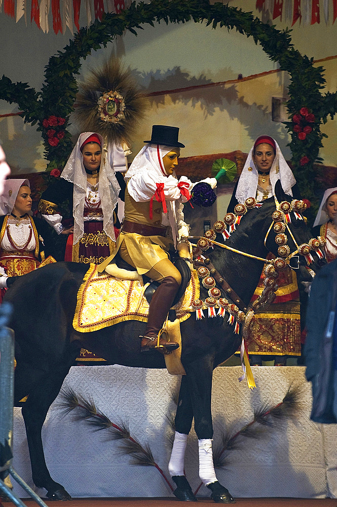 Componidori, Dressing; Sartiglia, Oristano, Sardinia, Italy