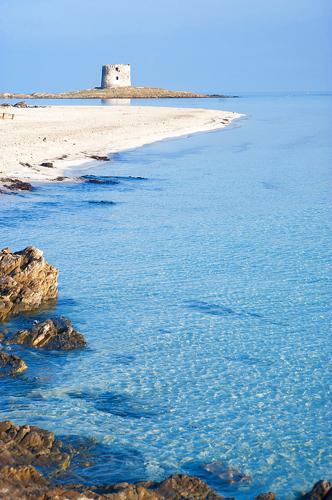 La Pelosa; Stintino; Sea; Beach; Sand; Tower; Mediterranean; Seascape; Horizontal