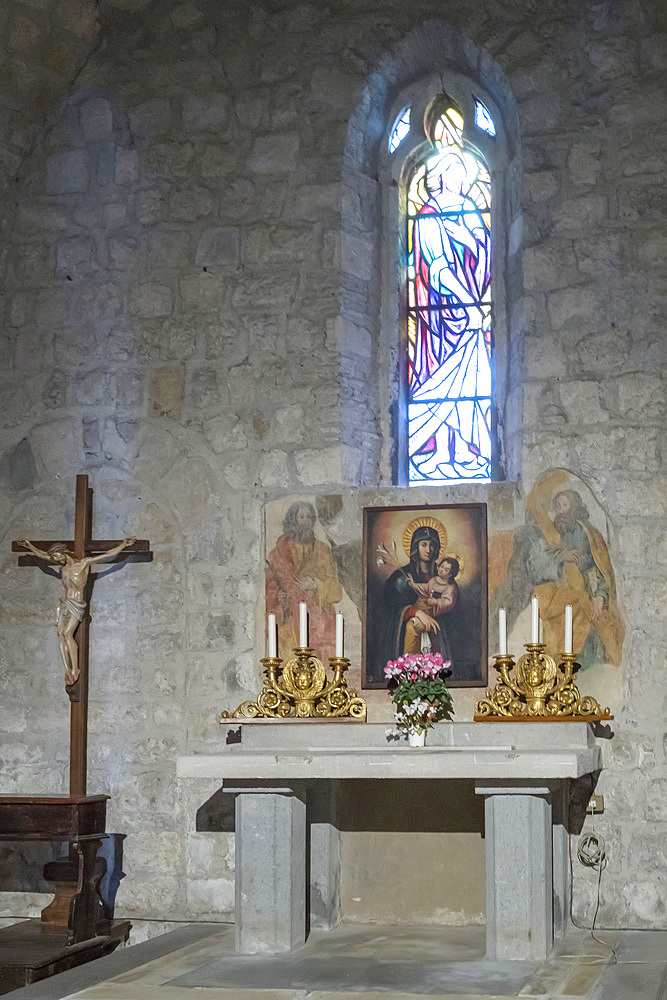 Basilica of Santa Cristina church, Interior, Bolsena, Lazio, Italy, Europe