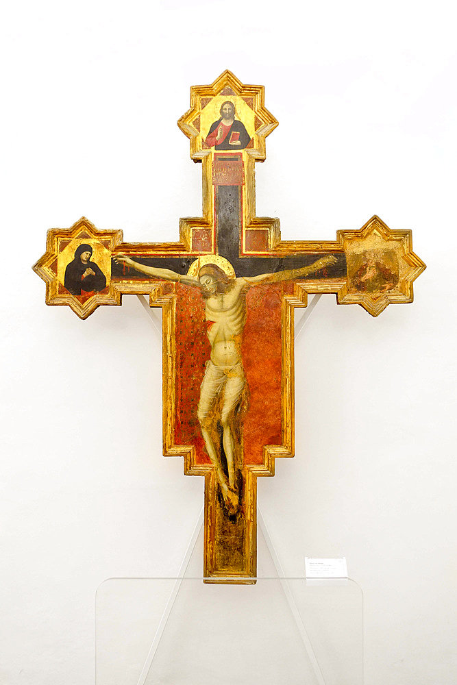 Ducal Palace, Crucifix by Pietro da Rimini, UNESCO World Heritage Site, Urbino, Marche, Italy, Europe
