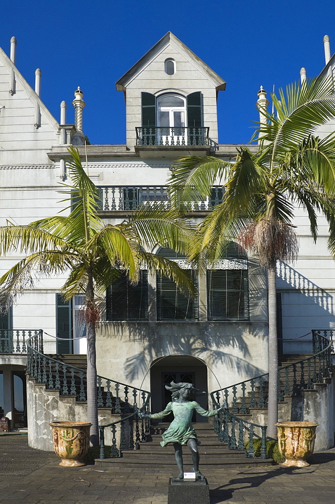 The entrance to the Palace, the Tropical Garden, Funchal, Madeira, Atlantic, Europe