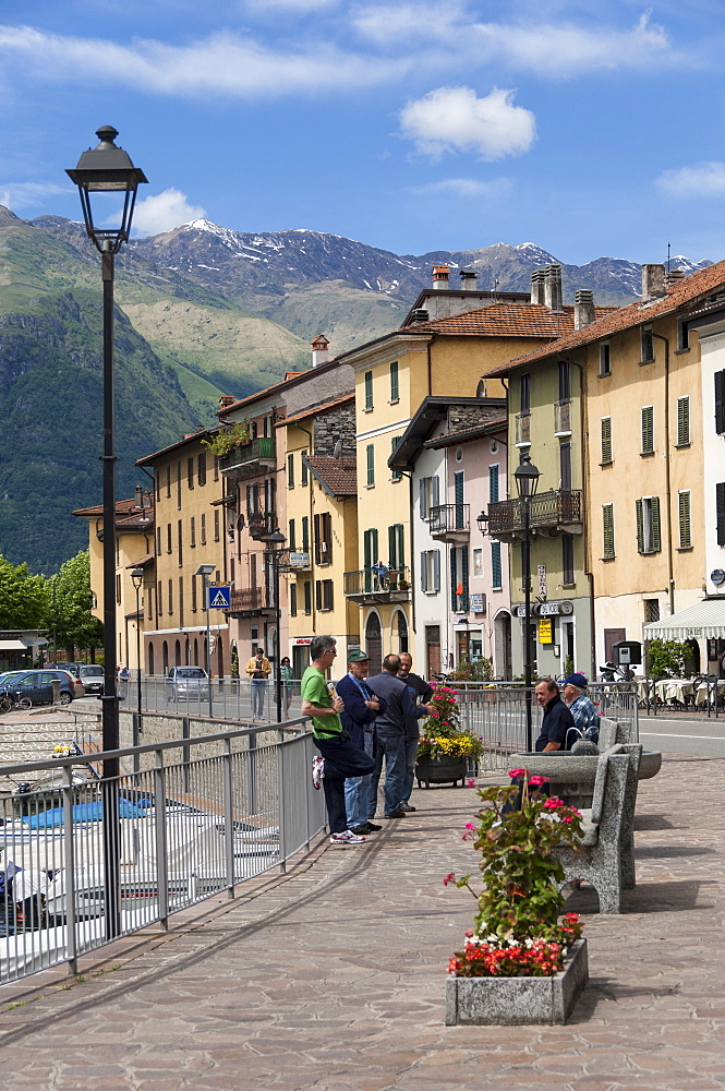 Sunday morning meeting, Domaso, Italian Lakes, Lombardy, Italy, Europe