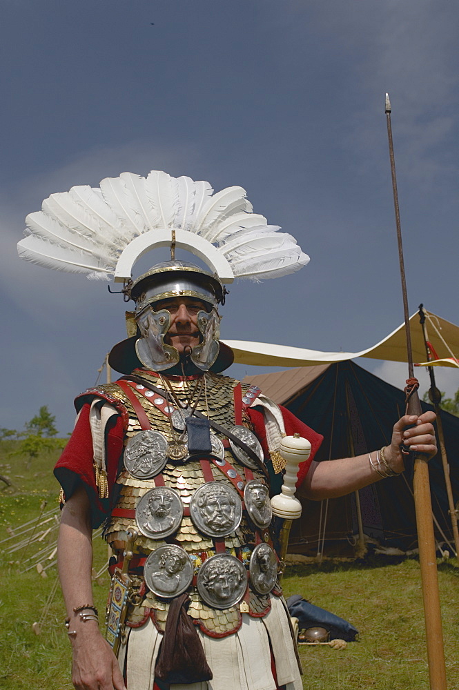 Roman re-enactment, Walltown, Northumberland, England, United Kingdom, Europe