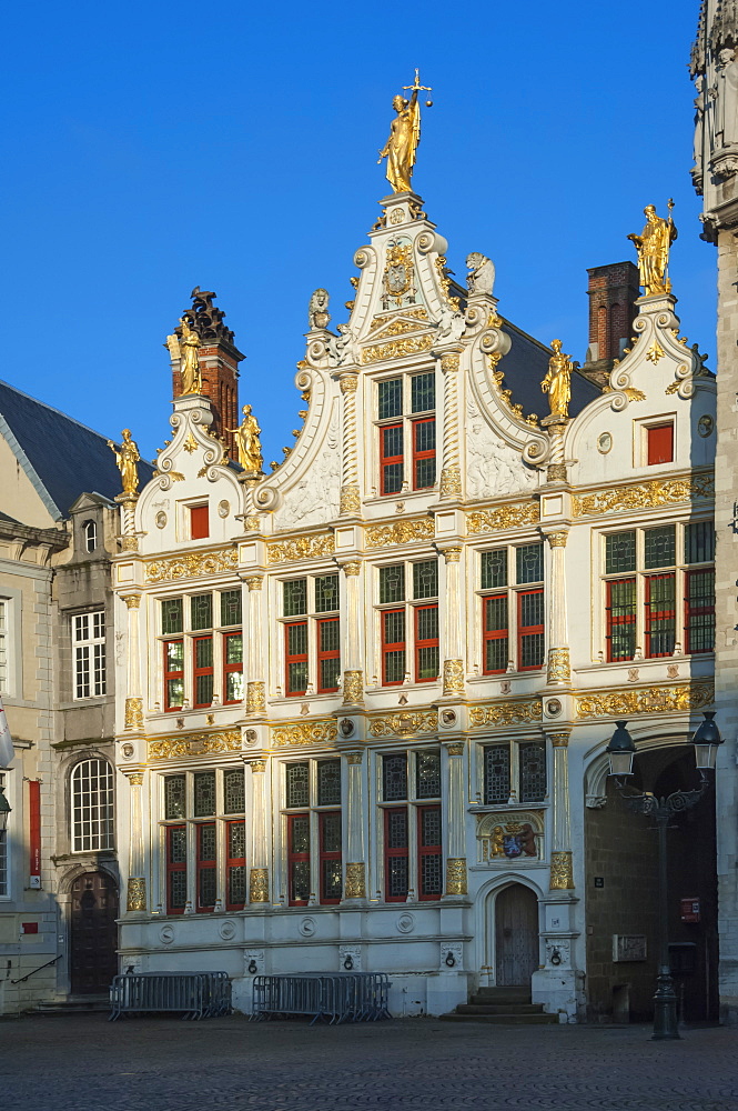 Part of the Town Hall, Bruges, UNESCO World Heritage Site, Belgium, Europe