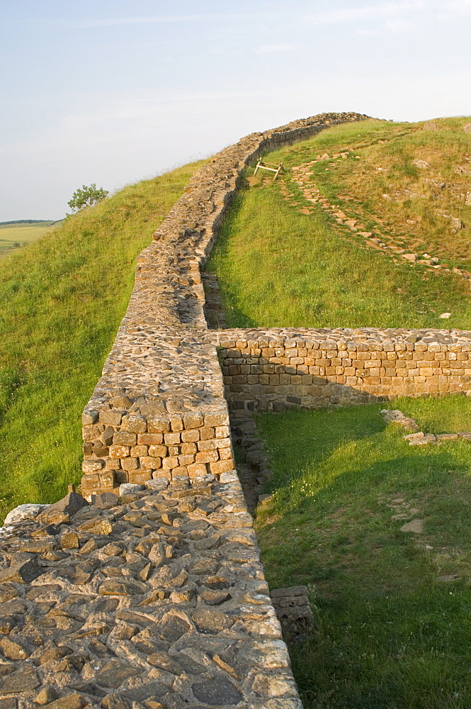 Milecastle 39, Castle Nick, Hadrian's Wall, UNESCO World Heritage Site, Nothumberland, England, United Kingdom, Europe