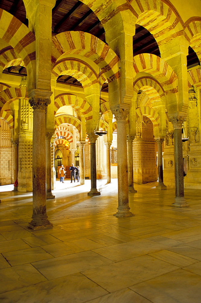 Interior of the Great Mosque (Mezquita) and cathedral, UNESCO World Heritage Site, Cordoba, Andalucia (Andalusia), Spain, Europe