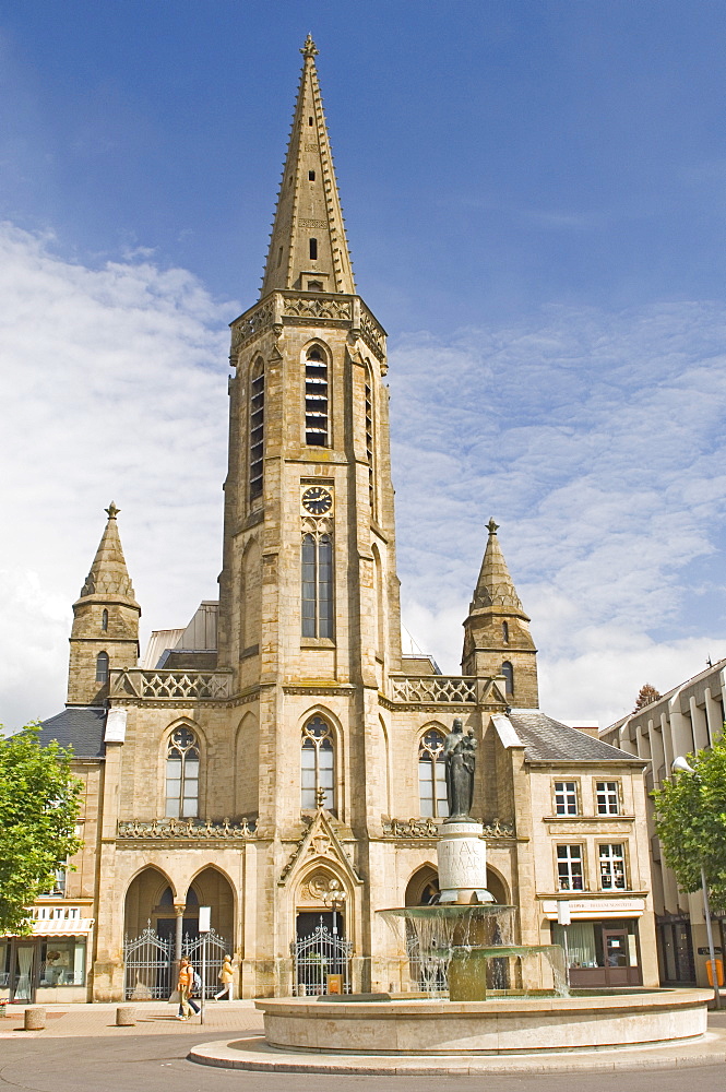 St. Johann Market Square, Ludwigskirche church, Saarlouis, Saarland, Germany, Europe