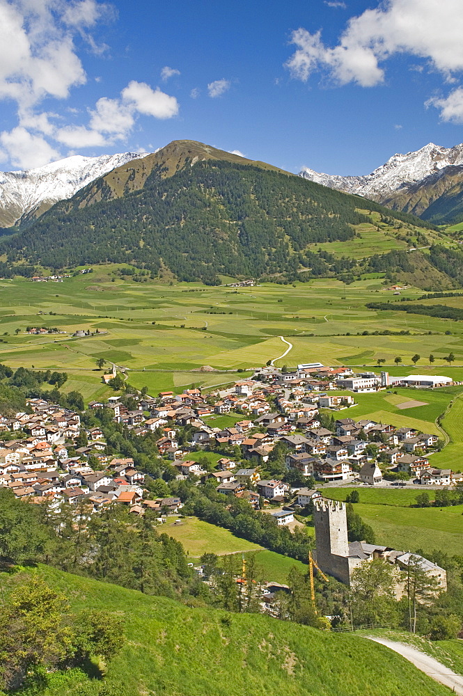 Village of Burgusio, Reschen Pass, Western Dolomites, Italy, Europe