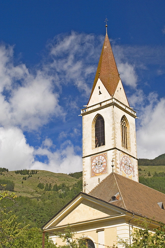 The village church, Malles Venosta, below Reschen Pass, Western Dolomites, Italy, Europe