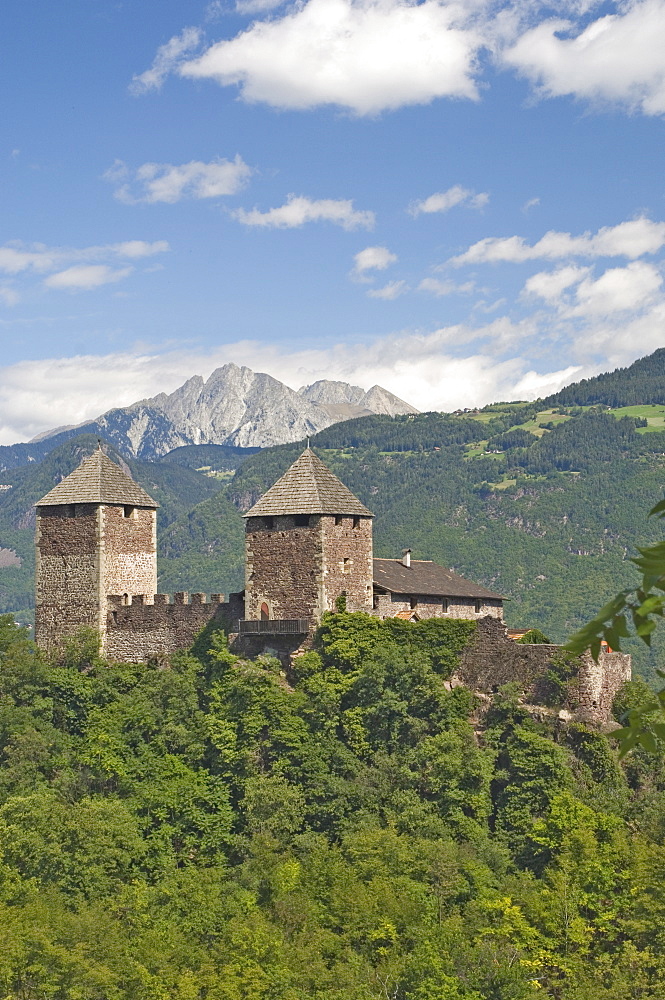 A castle in the western Dolomites, Sud Tyrol, Italy, Europe