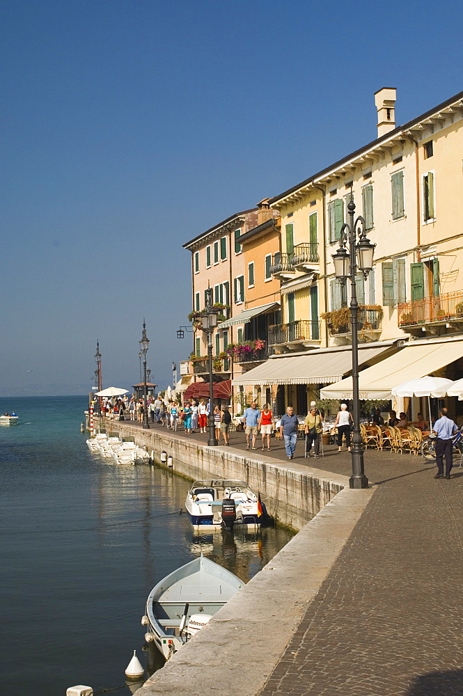 Harbourside, Lazise, Lake Garda, Veneto, Italy, Europe