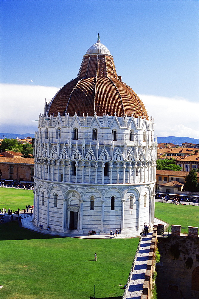 Exterior of the Baptistery, Piazza del Duomo, UNESCO World Heritage Site, Pisa, Tuscany, Italy, Europe