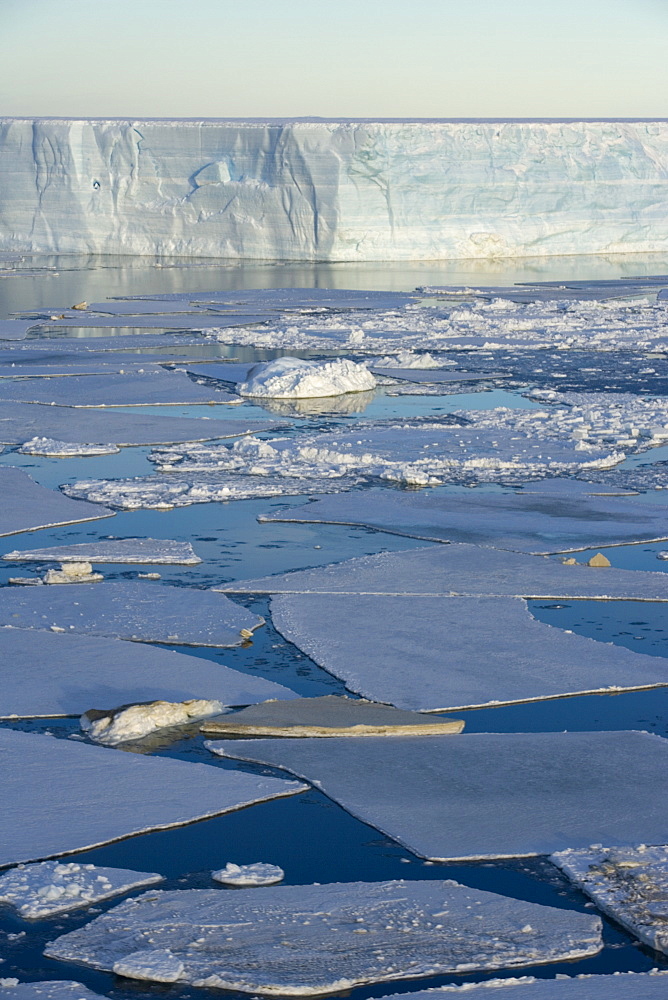 Pack ice and iceberg, Antarctic Peninsula, Weddell Sea, Antarctica, Polar Regions