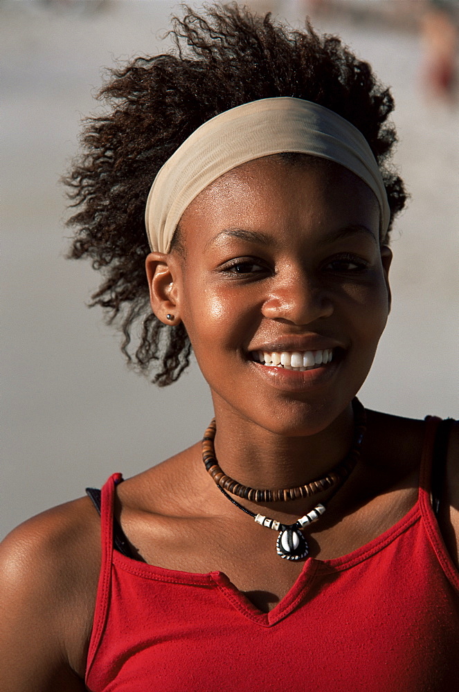 Portrait of a young woman, Cape Town, South Africa, Africa