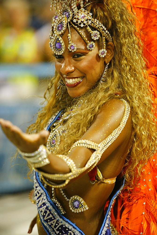 Carnival parade at the Sambodrome, Rio de Janeiro, Brazil, South America