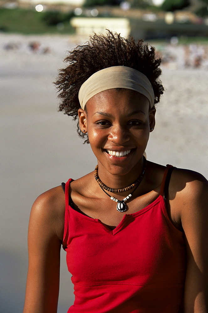 Portrait of a young woman, Cape Town, South Africa, Africa