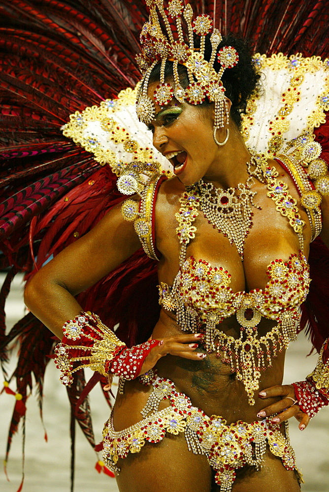 Carnival parade at the Sambodrome, Rio de Janeiro, Brazil, South America