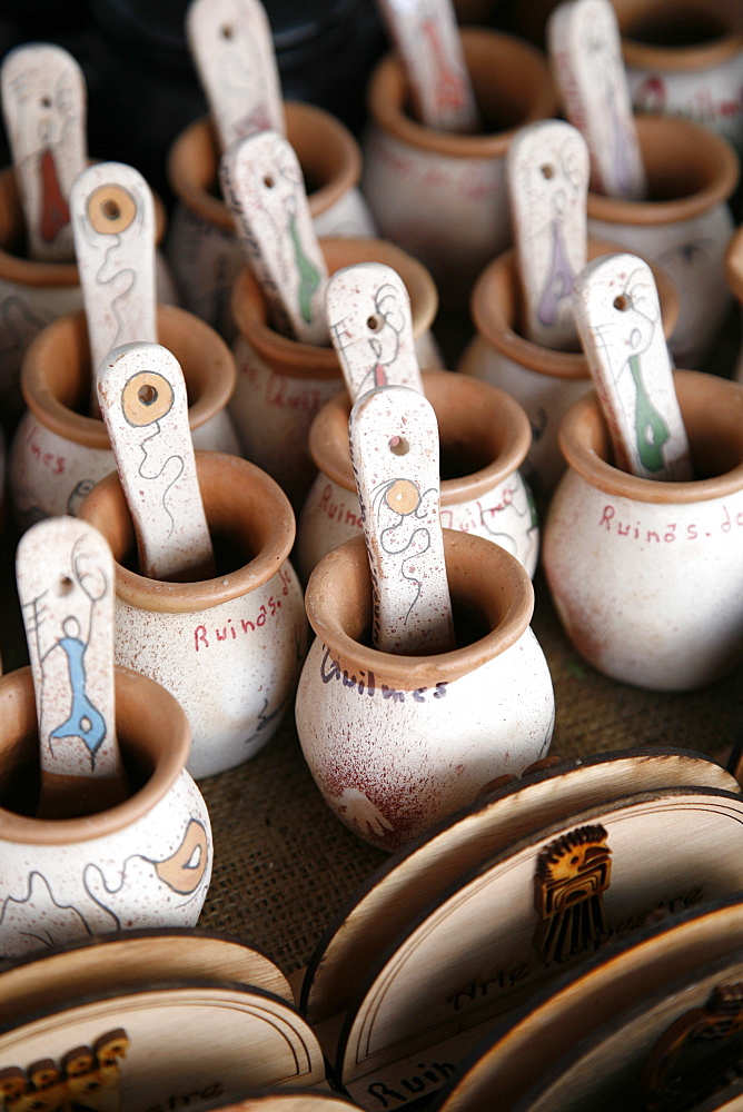 Local clay souvenirs sold in Quilmes, Salta Province, Argentina, South America 