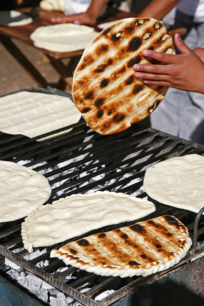 Torta Asada bread, Humahuaca, Quebrada de Humahuaca, Jujuy Province, Argentina, South America 