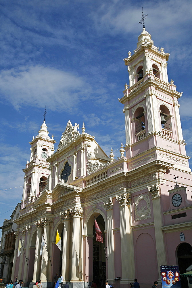 Iglesia Catedral, the main cathedral on 9 julio Square, Salta City, Argentina, South America