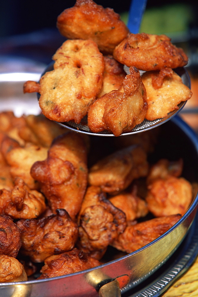 Fried food, Saint Pierre, island of Martinique, Lesser Antilles, French West Indies, Caribbean, Central America