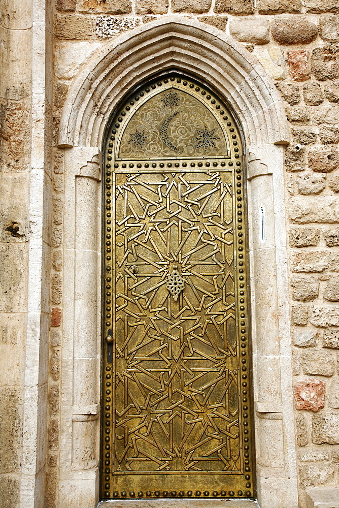 Door detail at Old Jaffa, Tel Aviv, Israel, Middle East 