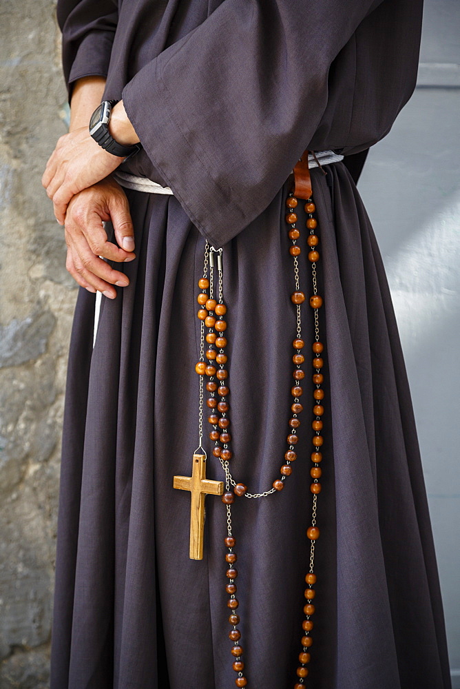 Franciscan monk, Jerusalem, Israel, Middle East