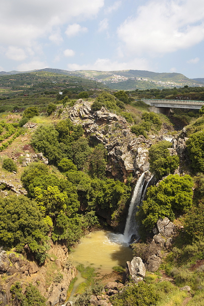 Sa'ar waterfall at the Hermon Nature Reserve, Golan Heights, Israel, Middle East 