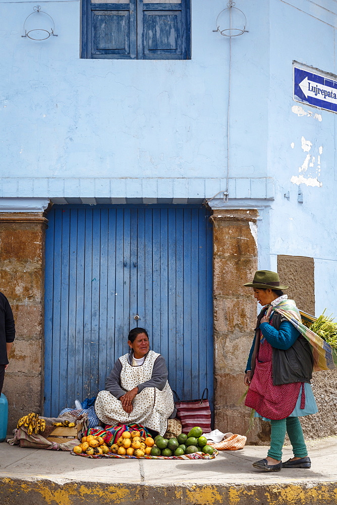 Street scene in Cuzco, Peru, South America