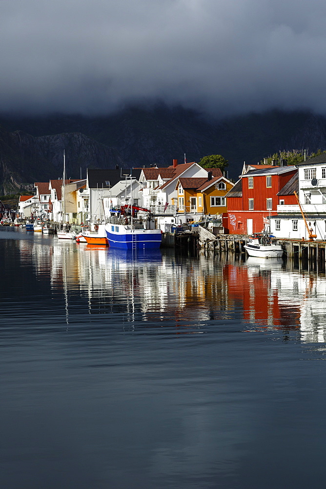 Henningsvaer village, Lofoten Islands, Arctic, Norway, Scandinavia, Europe