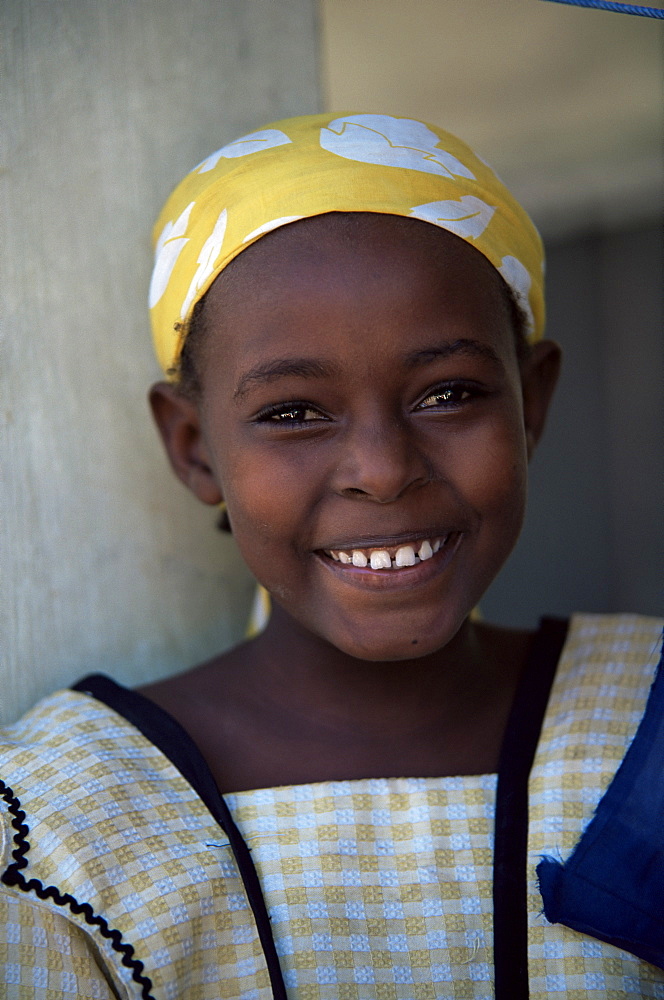 Portrait of a Zanzibari girl, Zanzibar, Tanzania, East Africa, Africa