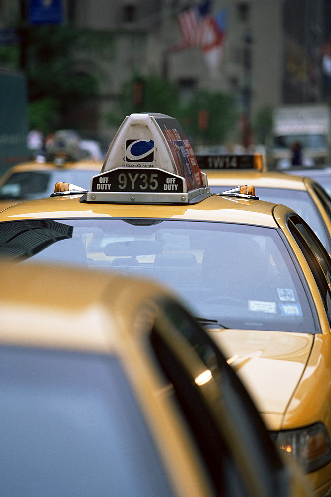 Taxi stand, Manhattan, New York, New York State, United States of America, North America