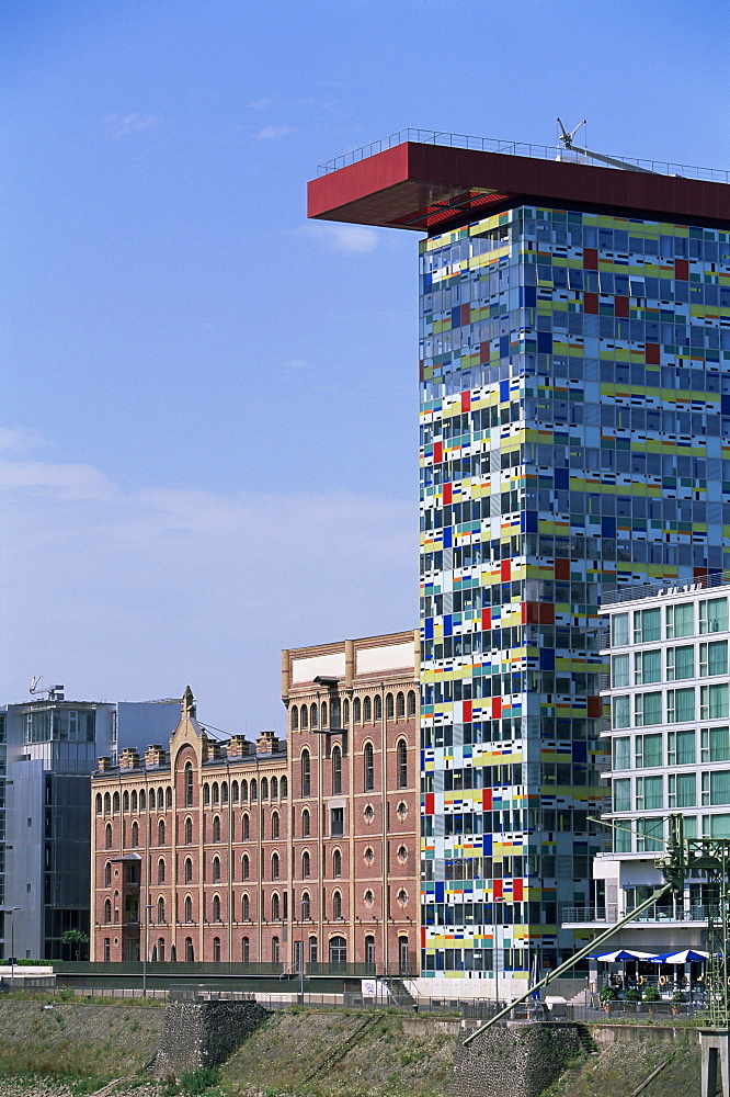 The Colorium building by William Alsop at the Medienhafen (Media Harbour), Dusseldorf, North Rhine Westphalia, Germany, Europe