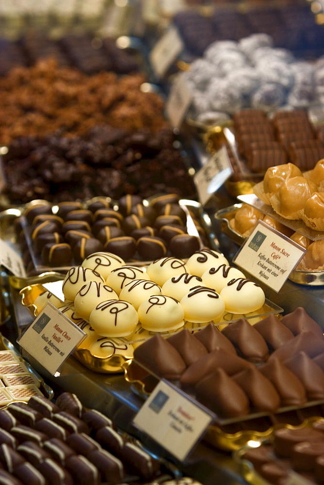 Chocolate shop at the Schokoladen museum, Cologne, North Rhine Westphalia, Germany, Europe