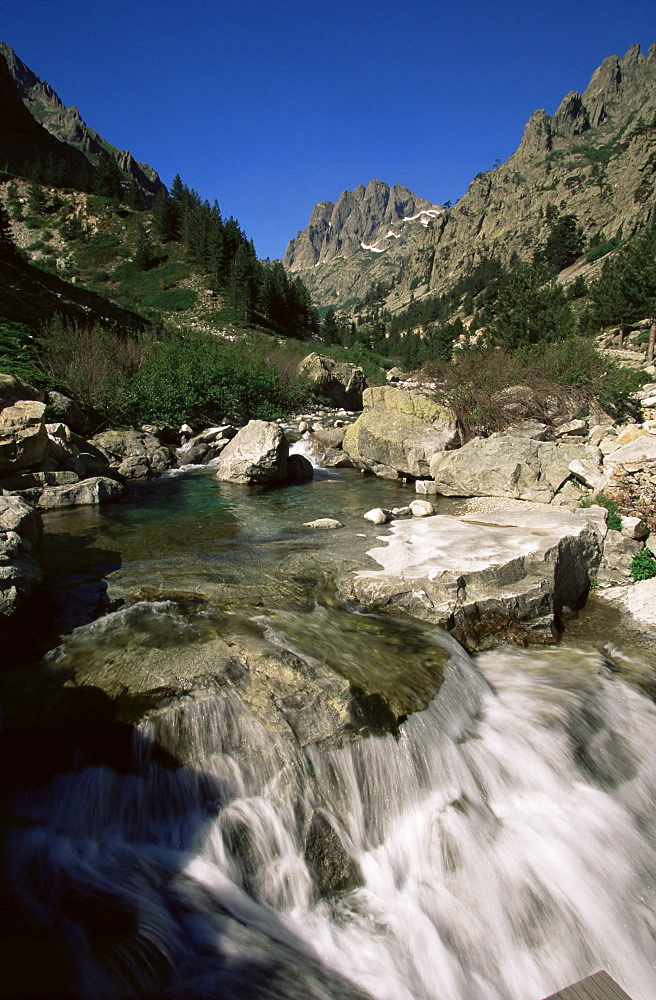 Gorges de la Restonica, Bergeries de Grotelle, Corsica, France, Europe