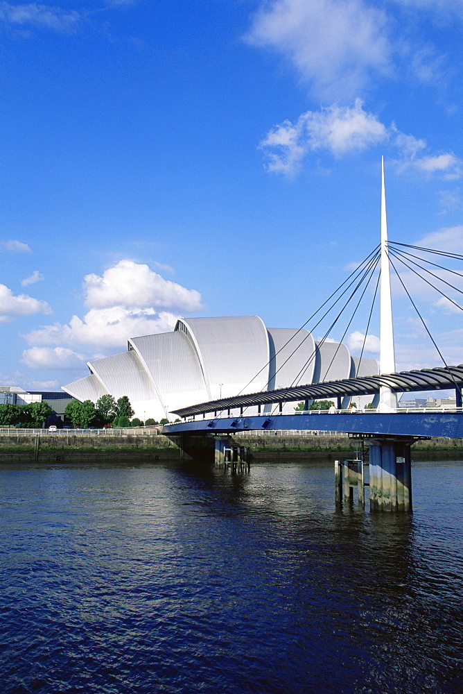 The Clyde Auditorium, known as the Armadillo, by the Exhibition and Conference Centre, designed by Sir Norman Foster, Glasgow, Scotland, United Kingdom, Europe