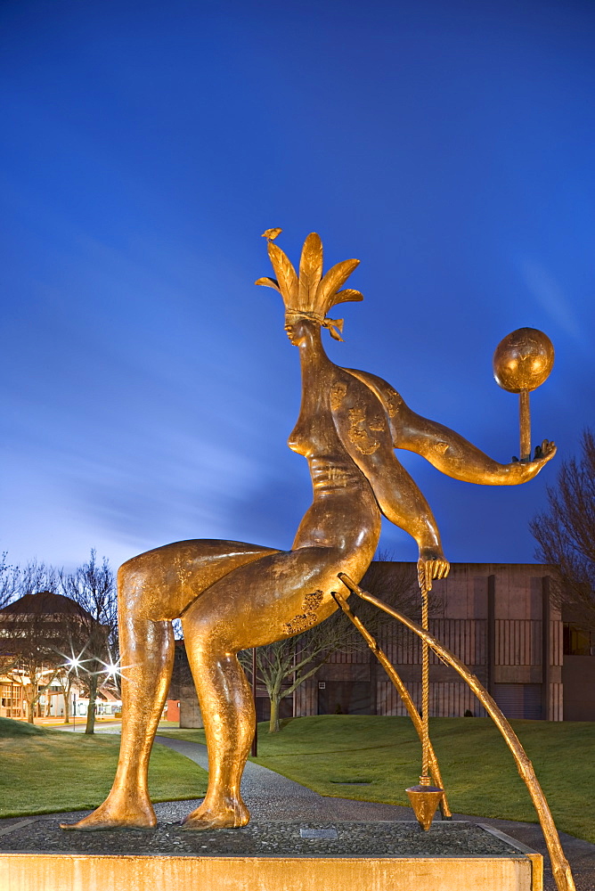 Sculpture outside Te Manawa, the Science Centre and Manawatu Museum, Palmerston North, Manawatu, North Island, New Zealand, Pacific