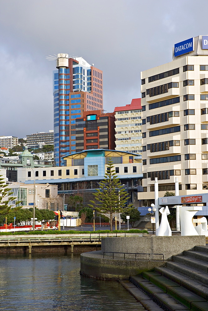 Modern architecture around the civic square, Wellington, North Island, New Zealand, Pacific