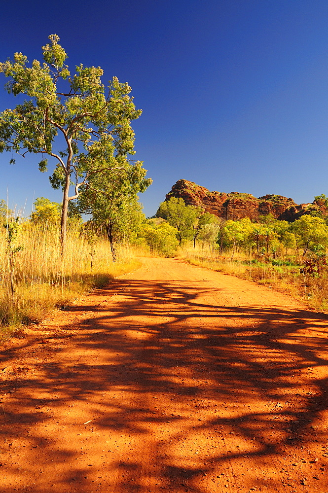 Rocky outcrop and road, Keep River National Park, Northern Territory, Australia, Pacific