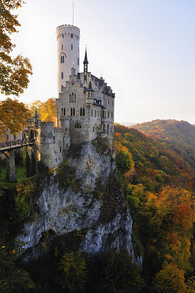 Castle Liechtenstein, Schwaebische Alb, Baden-Wurttemberg, Germany, Europe 