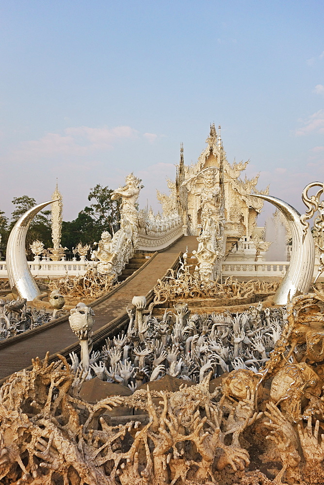 The White Temple (Wat Rong Khun), Ban Rong Khun, Chiang Mai, Thailand, Southeast Asia, Asia