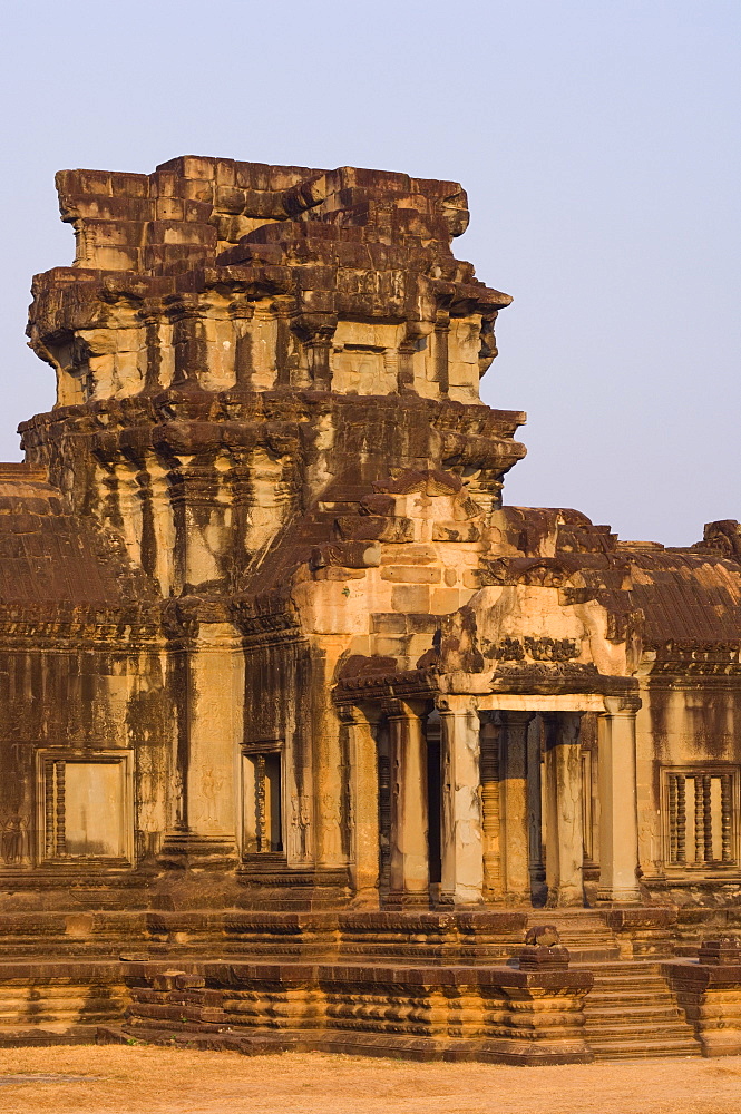 Detail of western entrance wall, Angkor Wat, Angkor, UNESCO World Heritage Site, Siem Reap, Cambodia, Indochina, Southeast Asia, Asia