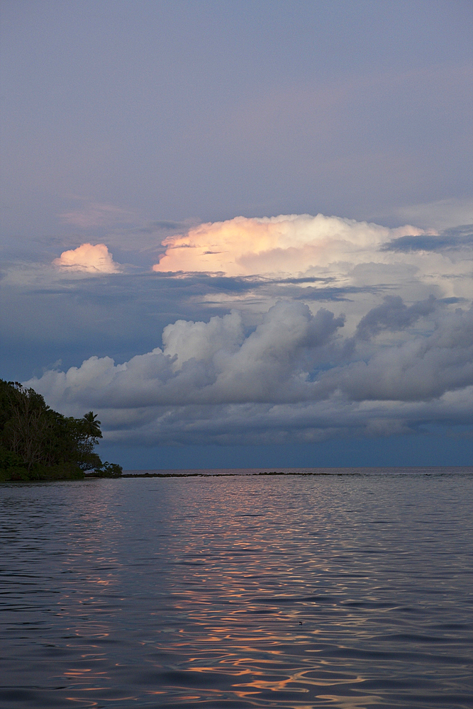 Rain Clouds over Ocean, Marovo Lagoon, Solomon Islands