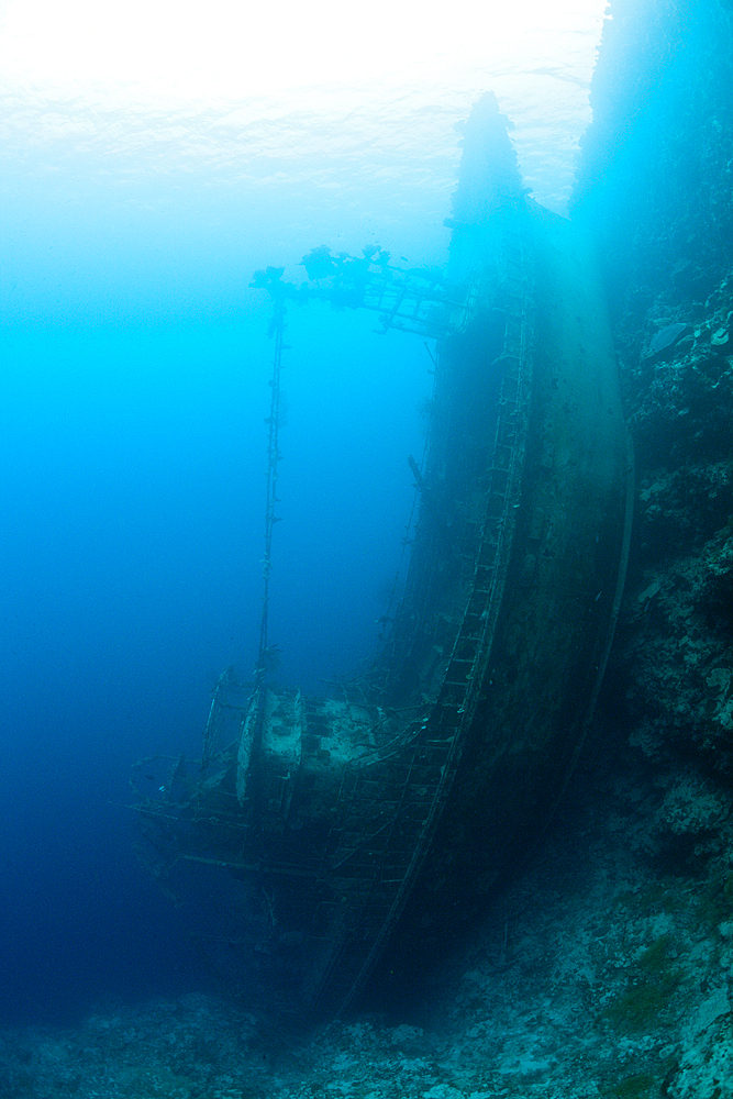 Upright Tuna Boat Wreck, Marovo Lagoon, Solomon Islands