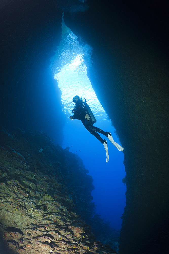 Scuba Diving in Bat Caves, Russell Islands, Solomon Islands