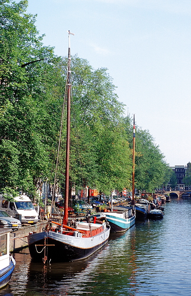 Houseboats, Amsterdam, The Netherlands (Holland), Europe